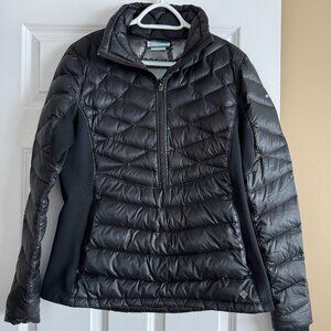 Columbia Omni Heat Jacket 700 fill Women's 3/4 Zip Quilted Lined Pocket